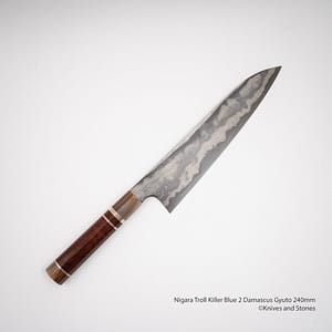 Nigara Troll Killer "Onikoroshi" Aogami #2 Damascus 240mm Gyuto