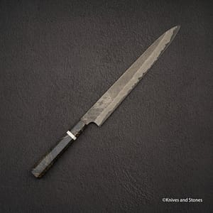 Nigara Ginsan Kurozome Damascus Sujihiki 300mm Birch Handle